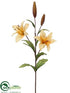 Silk Plants Direct Tiger Lily Spray - Amber - Pack of 12