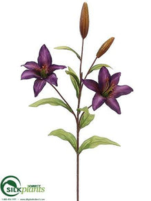 blue and purple tiger lilies Purple Dark Tiger Lily Spray | Silk Lily Arrangements