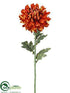 Silk Plants Direct Mum Spray - Flame - Pack of 24