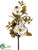 Magnolia, Pine Cone, Berry Spray - White Green - Pack of 6