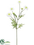 Silk Plants Direct Marigold Spray - White - Pack of 24
