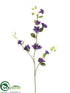 Silk Plants Direct Mini Morning Glory Spray - Purple - Pack of 12