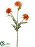 Silk Plants Direct Aster Mum Spray - Orange - Pack of 12