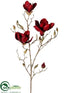 Silk Plants Direct Magnolia Spray - Burgundy - Pack of 6