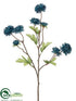 Silk Plants Direct Straw Mum Spray - Blue - Pack of 12