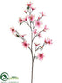 Silk Plants Direct Butterfly Magnolia Spray - Pink Rubrum - Pack of 6