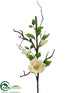 Silk Plants Direct Magnolia Spray - White - Pack of 6