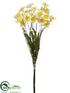 Silk Plants Direct Narcissus Bundle - White Yellow - Pack of 12