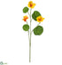Silk Plants Direct Nasturtium Spray - Orange - Pack of 12