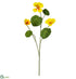 Silk Plants Direct Nasturtium Spray - Yellow - Pack of 12