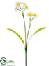 Silk Plants Direct Narcissus Spray - White Yellow - Pack of 12