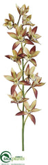 Silk Plants Direct Cymbidium Orchid Spray - Rust Yellow - Pack of 12