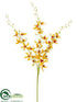 Silk Plants Direct Dendrobium Orchid Spray - Yellow Red - Pack of 12