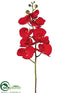 Silk Plants Direct Phalaenopsis Orchid Spray - Crimson - Pack of 12