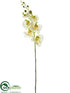 Silk Plants Direct Phalaenopsis Orchid Spray - Cream Yellow - Pack of 12