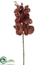 Silk Plants Direct Leather-Look Phalaenopsis Orchid Spray - Rust Olive Green - Pack of 12