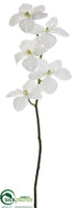 Silk Plants Direct Vanda Orchid Spray - White - Pack of 12