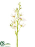 Silk Plants Direct Dendrobium Orchid Spray - Cream - Pack of 12