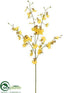 Silk Plants Direct Oncidium Orchid Spray - Yellow - Pack of 12