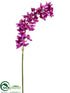 Silk Plants Direct Mini Cymbidium Orchid Spray - Violet - Pack of 12
