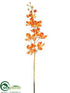 Silk Plants Direct Vanda Orchid Spray - Orange Two Tone - Pack of 12