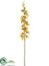 Silk Plants Direct Cymbidium Orchid Spray - Honey Burgundy - Pack of 12