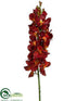 Silk Plants Direct Vanda Orchid Spray - Burgundy - Pack of 12