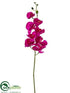 Silk Plants Direct Phalaenopsis Orchid Spray - Fuchsia - Pack of 12