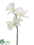 Silk Plants Direct Zygopetalum Orchid Spray - White - Pack of 12
