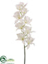 Silk Plants Direct Zygopetalum Orchid Spray - White - Pack of 12