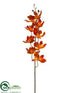 Silk Plants Direct Cymbidium Orchid Spray - Orange Flame - Pack of 12