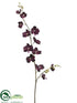 Silk Plants Direct Mini Phalaenopsis Orchid Spray - Eggplant Two Tone - Pack of 12