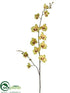 Silk Plants Direct Mini Phalaenopsis Orchid Spray - Green Burgundy - Pack of 12