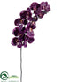 Silk Plants Direct Phalaenopsis Orchid Spray - Eggplant - Pack of 12