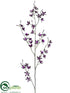 Silk Plants Direct Mini Cymbidium Orchid Spray - Eggplant Two Tone - Pack of 12