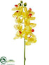 Silk Plants Direct Phalaenopsis Orchid Spray - Yellow - Pack of 12