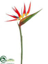 Silk Plants Direct Bird of Paradise Spray - Red - Pack of 12