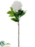 Silk Plants Direct Peony Spray - White - Pack of 12