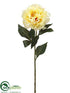 Silk Plants Direct Peony Spray - Yellow - Pack of 12