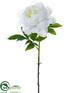 Silk Plants Direct Peony Spray - White - Pack of 12