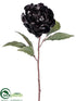 Silk Plants Direct Peony Spray - Black - Pack of 12