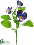 Silk Plants Direct Pansy Spray - Purple Blue - Pack of 24