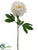 Peony Spray - White - Pack of 6