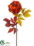Silk Plants Direct Peony Spray - Orange Flame - Pack of 12