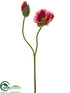 Silk Plants Direct Poppy Spray - Boysenberry - Pack of 12