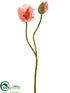 Silk Plants Direct Poppy Spray - Rose Pink - Pack of 12