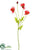 Silk Plants Direct Poppy Spray - Flame - Pack of 24