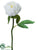 Peony Spray - White - Pack of 24