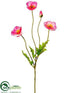 Silk Plants Direct Poppy Spray - Pink - Pack of 12