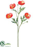 Silk Plants Direct Poppy Spray - Orange - Pack of 36